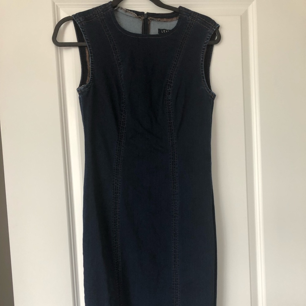 Level 99 Dark Denim Midi Dress Size S